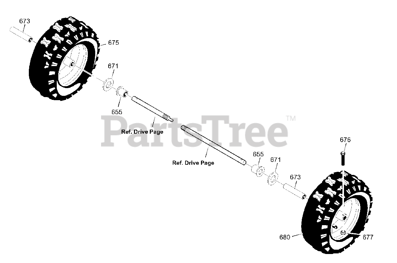 Yard King 627118x43A Yard King 27" Snow Thrower (2003) Wheels Parts