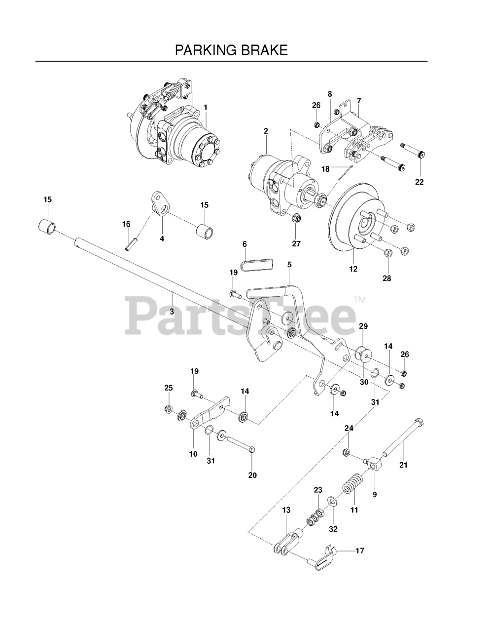 Husqvarna Pz 5426 Fx 966614001 01 Husqvarna 54 Zero Turn Mower 2014 04 Parking Brake 6239