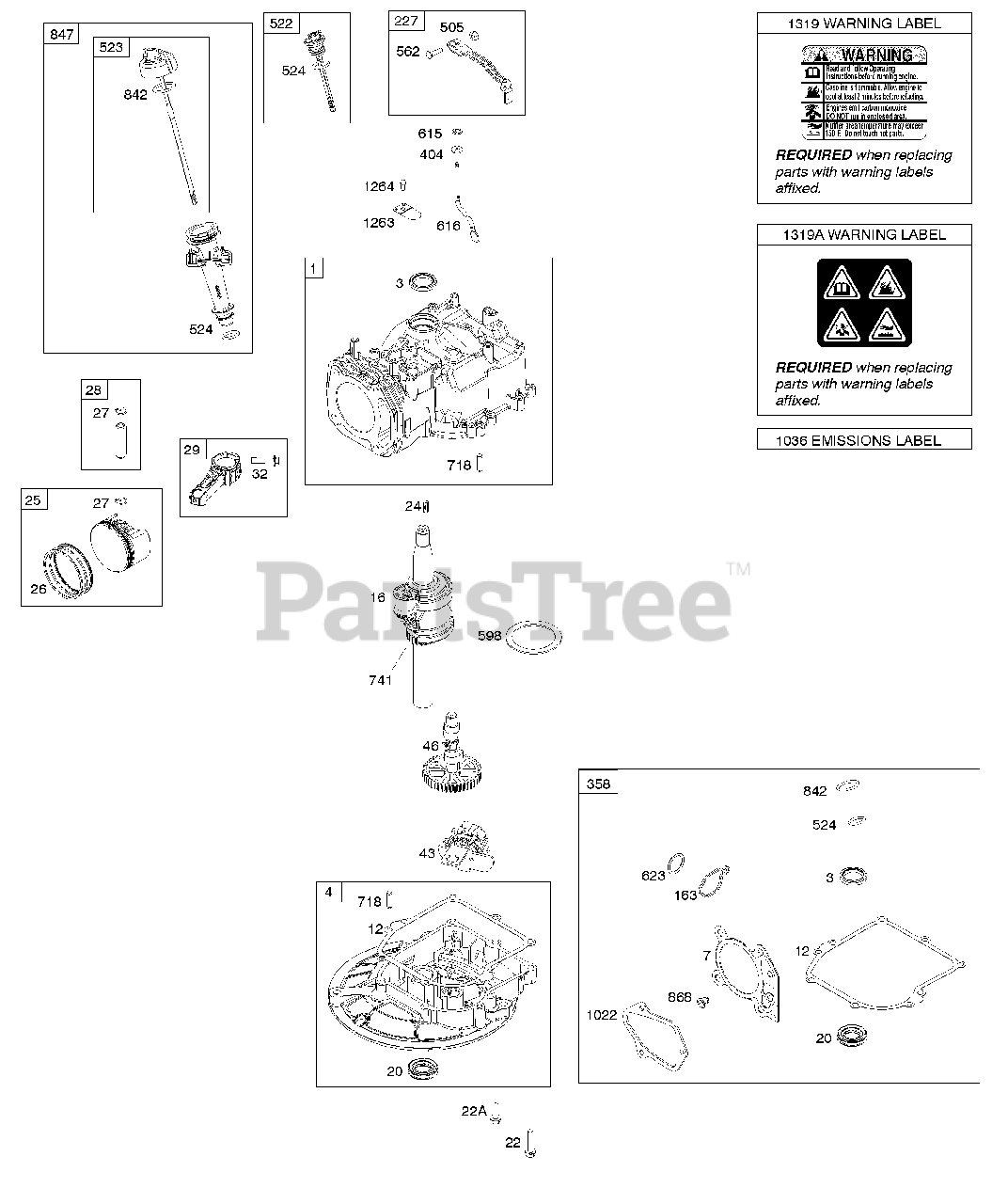 Briggs & Stratton 9P702-0144-F1 - Briggs & Stratton Vertical Engine ...