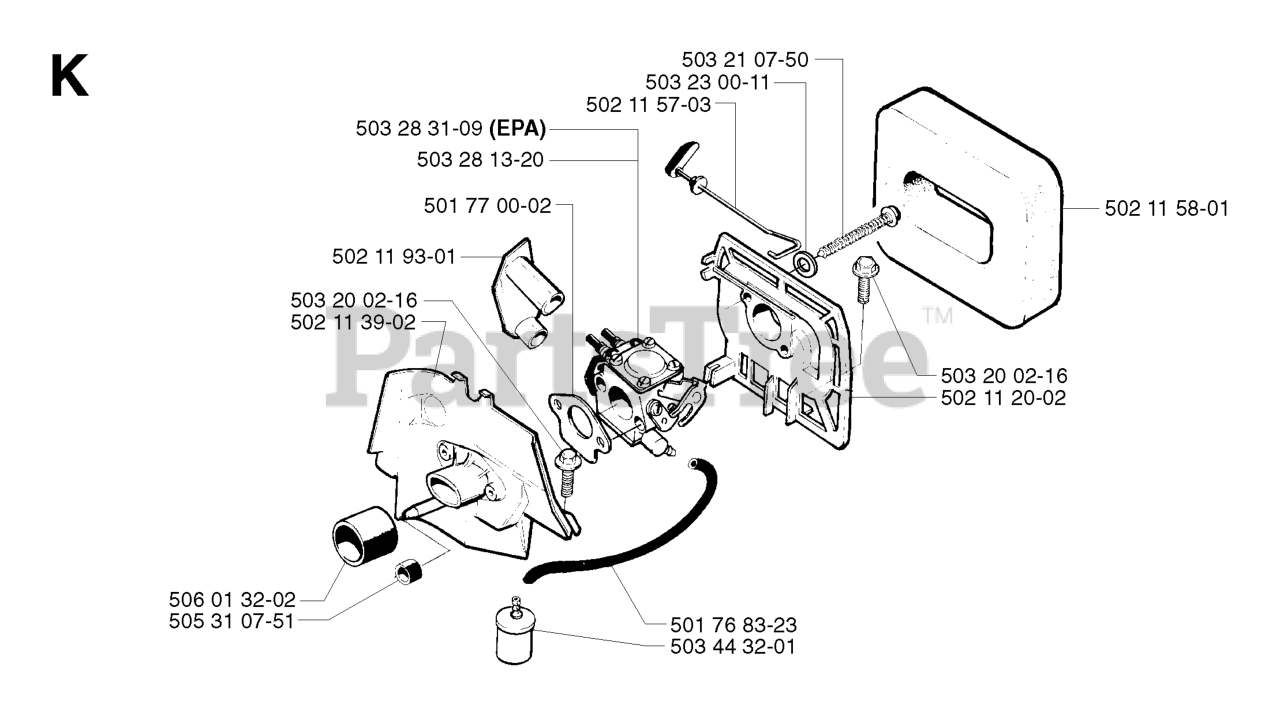 Husqvarna 245 Rx Husqvarna String Trimmer Sn 20023100001 And Above Carburetor And Air Filter 2 4779