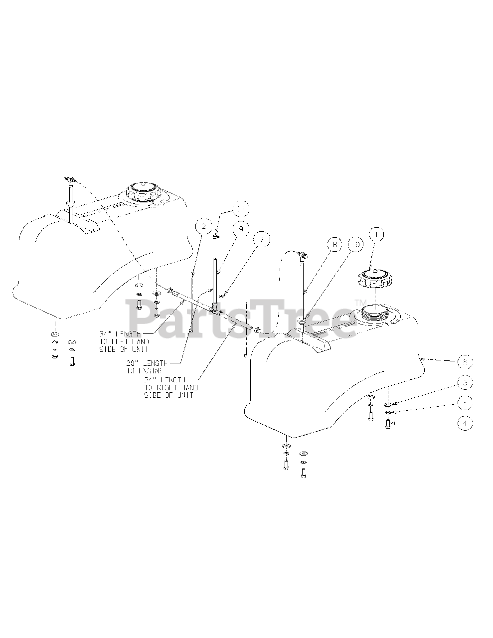 Cub Cadet M48 Kw 53ai8ctv750 Cub Cadet 48 Tank Zero Turn Mower 23hp Kawasaki Fuel Tank 9086