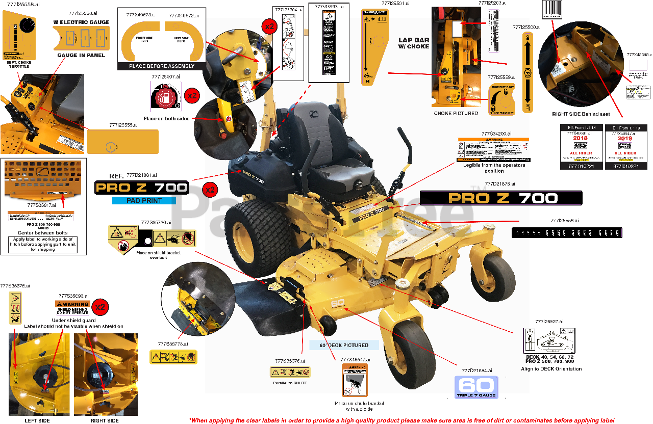 Cub Cadet Pro Z 700 Kw 760 L 53tihktv050 Cub Cadet 60 Pro Z Series Zero Turn Mower