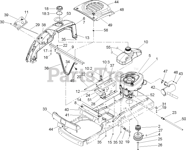 Toro 74325 (16-42 Z) - Toro TimeCutter Zero-Turn Mower (SN: 240000001 ...