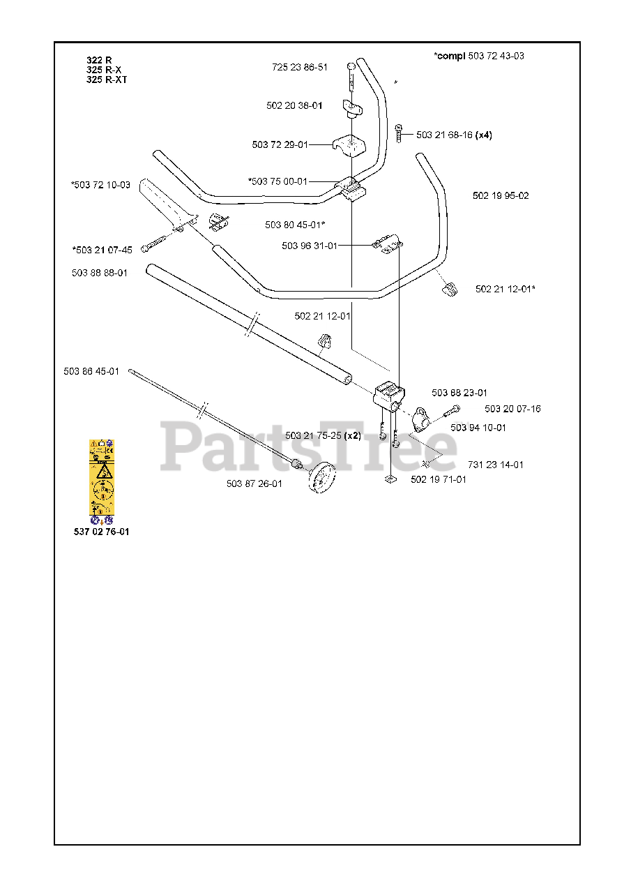 Husqvarna 325 Rx Husqvarna String Trimmer 2000 10 Controls Parts Lookup With Diagrams 3077