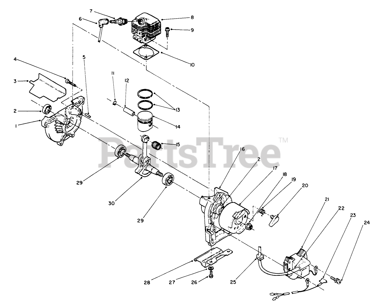 Toro 51665 (TC 3510) - Toro String Trimmer (SN: 010000001 - 019999999 ...