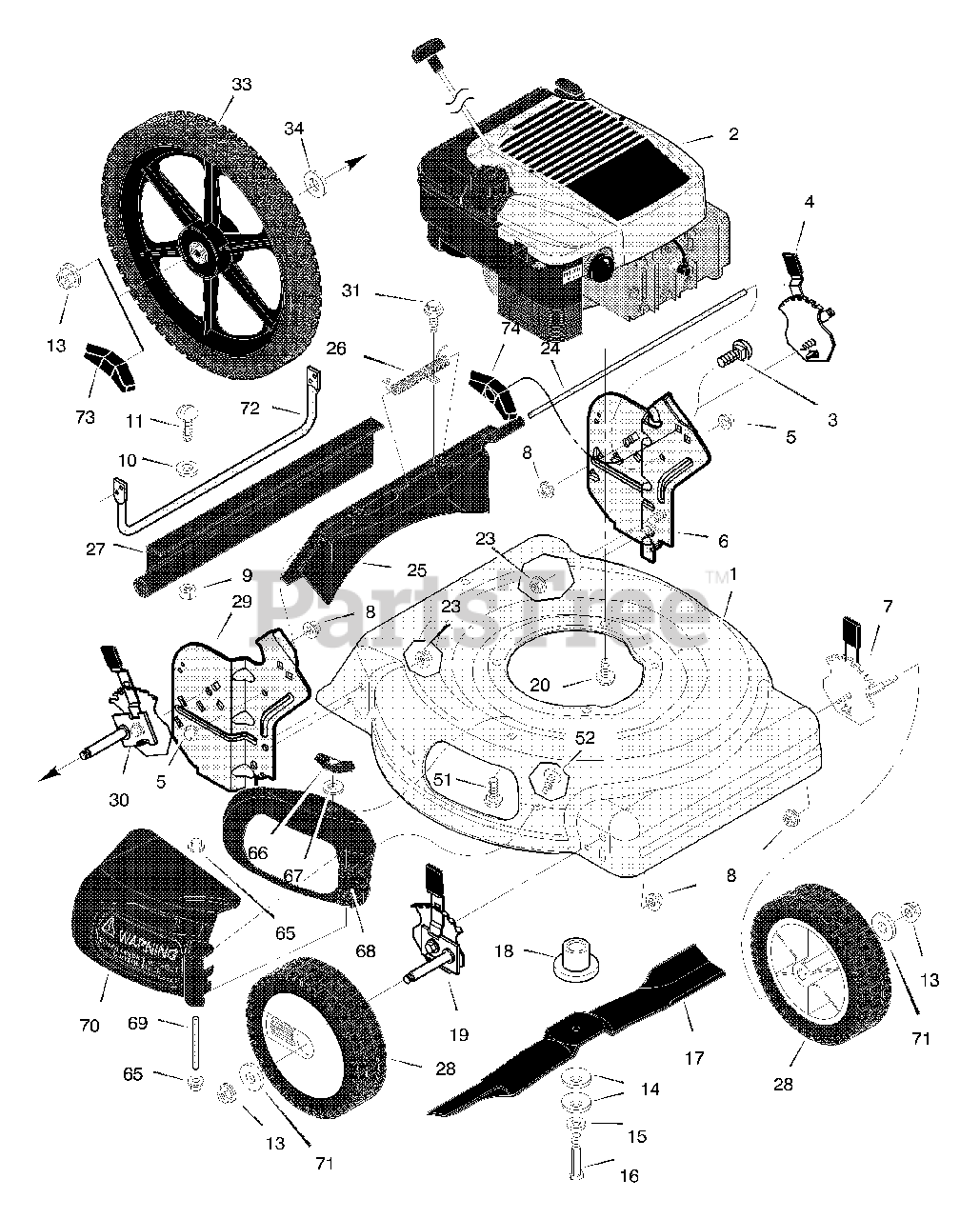 Briggs & Stratton 205330x99A - Briggs & Stratton 20" Walk-Behind Mower ...