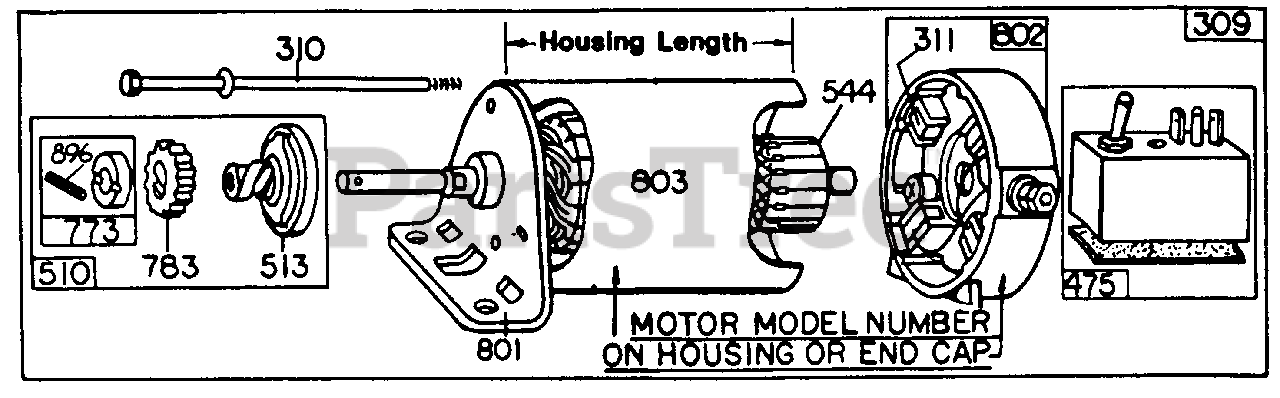 Briggs & Stratton 190402-0992-XX - Briggs & Stratton Horizontal Engine ...