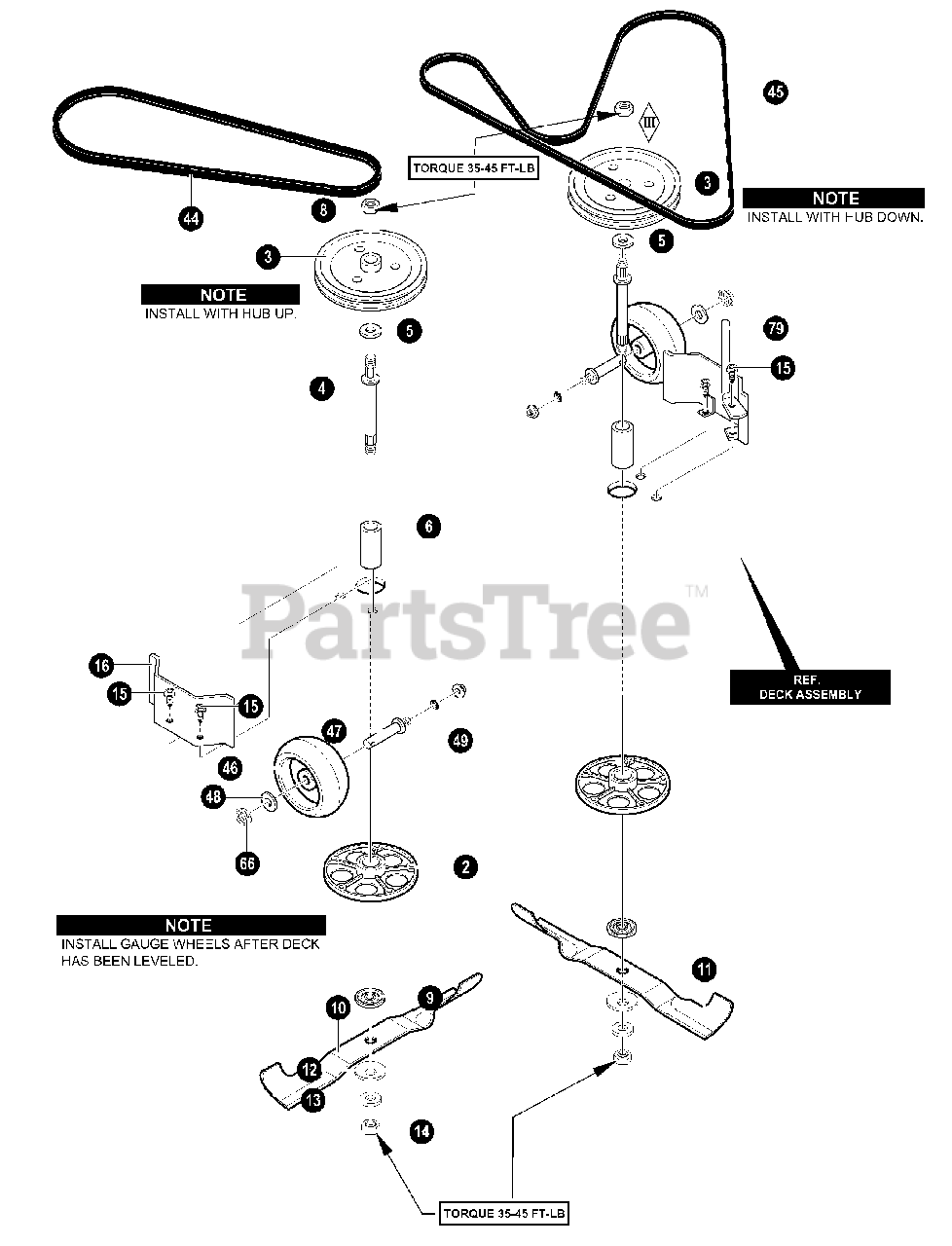 Murray M115 38 Deck Belt Diagram