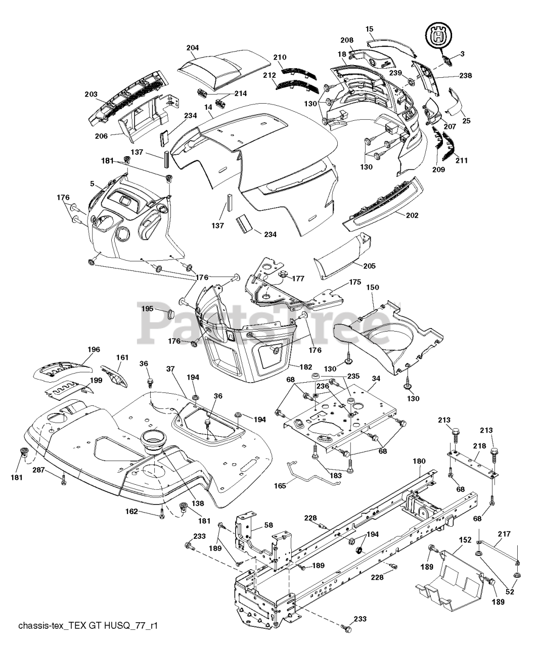 Husqvarna YTH 2454 (960430093-01) - Husqvarna 54