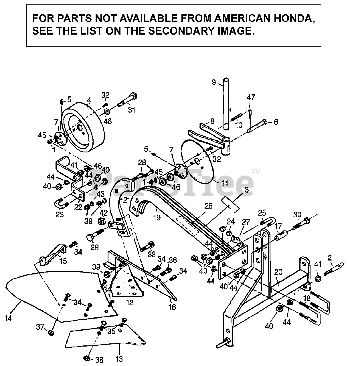 Honda Pl A A Honda Moldboard Plow Attachment Made In Usa