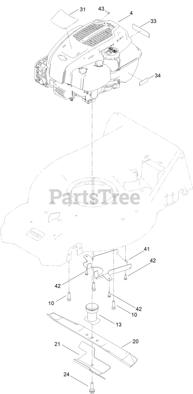 Toro 21564 Toro 21 Super Recycler Walk Behind Mower Sn 411860000