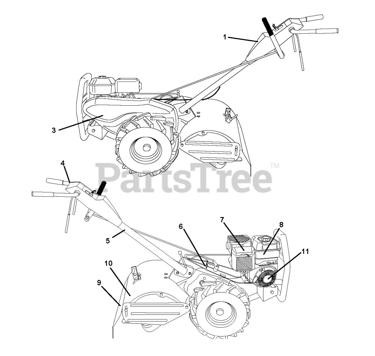 Husqvarna CRT 51 (960910002-05) - Husqvarna Rear-Tine Tiller (2008-11 ...