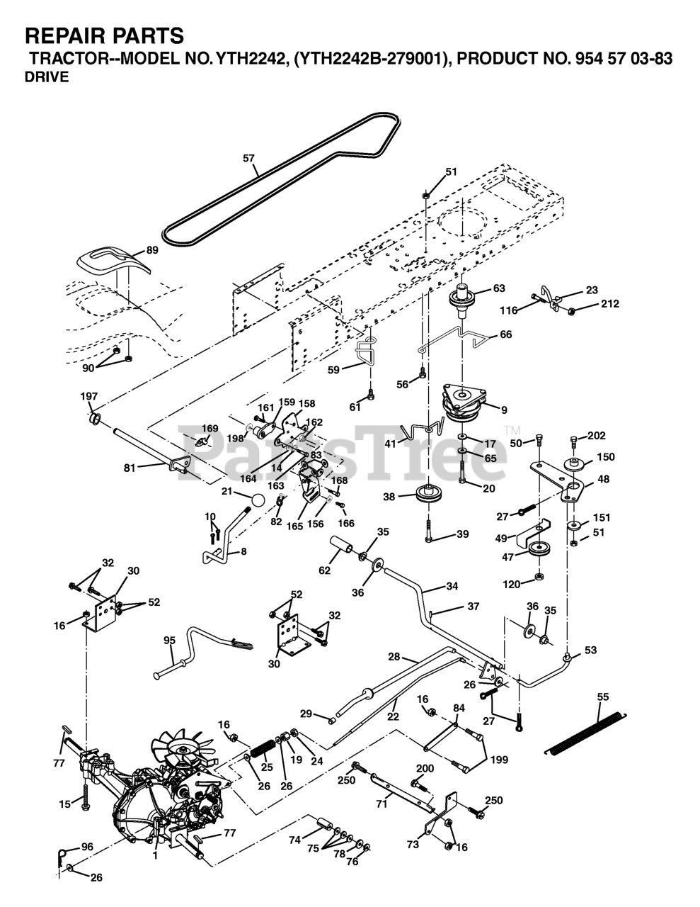 Husqvarna YTH 2242 (954570383) - Husqvarna 42