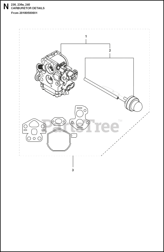 Husqvarna 236 E Husqvarna Chainsaw Carburetor Parts Lookup With Diagrams Partstree