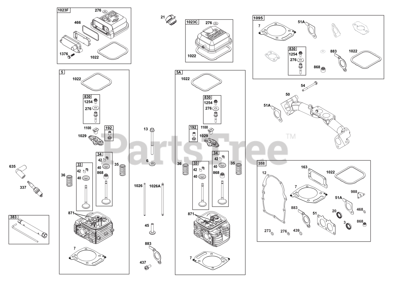 Briggs & Stratton 386447-0444-G1 - Briggs & Stratton Horizontal Engine ...