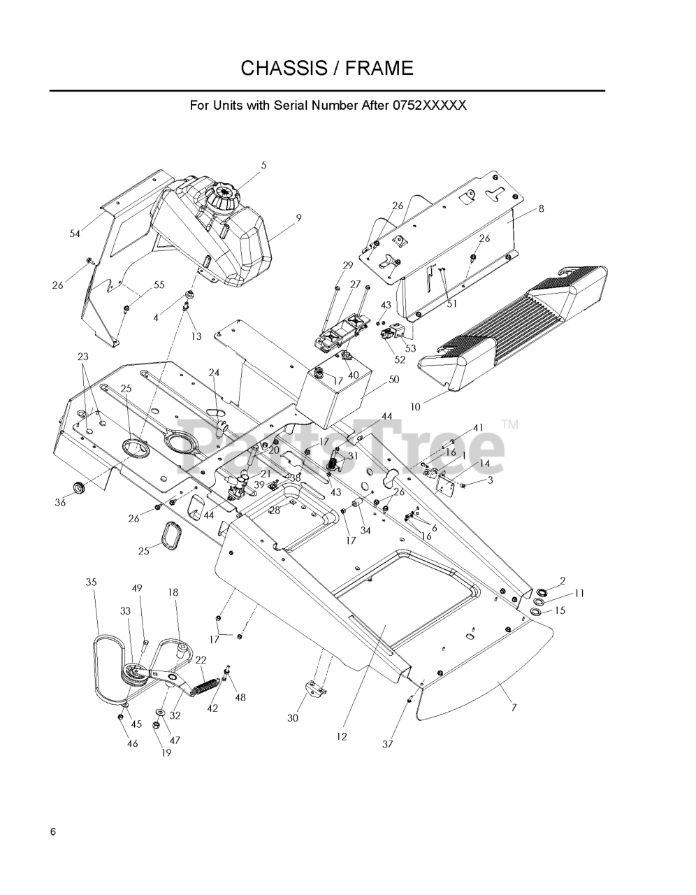 Husqvarna Z 5426 968999508 Husqvarna 54 Zero Turn Mower 2007 12 Chassis Frame Parts