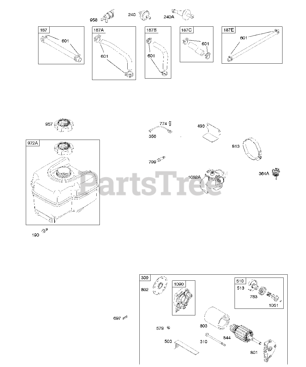 Briggs & Stratton 204412-0171-E1 - Briggs & Stratton Horizontal Engine ...