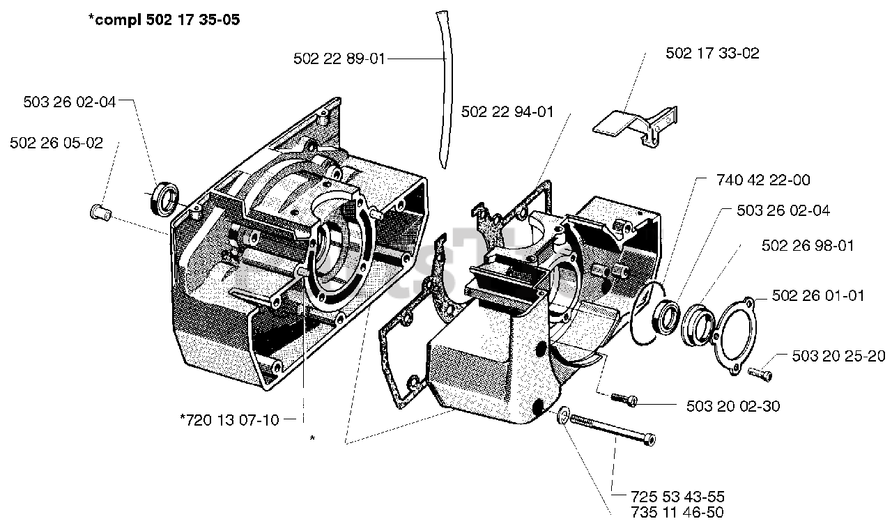 Husqvarna 252 Rx Husqvarna String Trimmer 1999 04 Crankcase Parts Lookup With Diagrams 9855