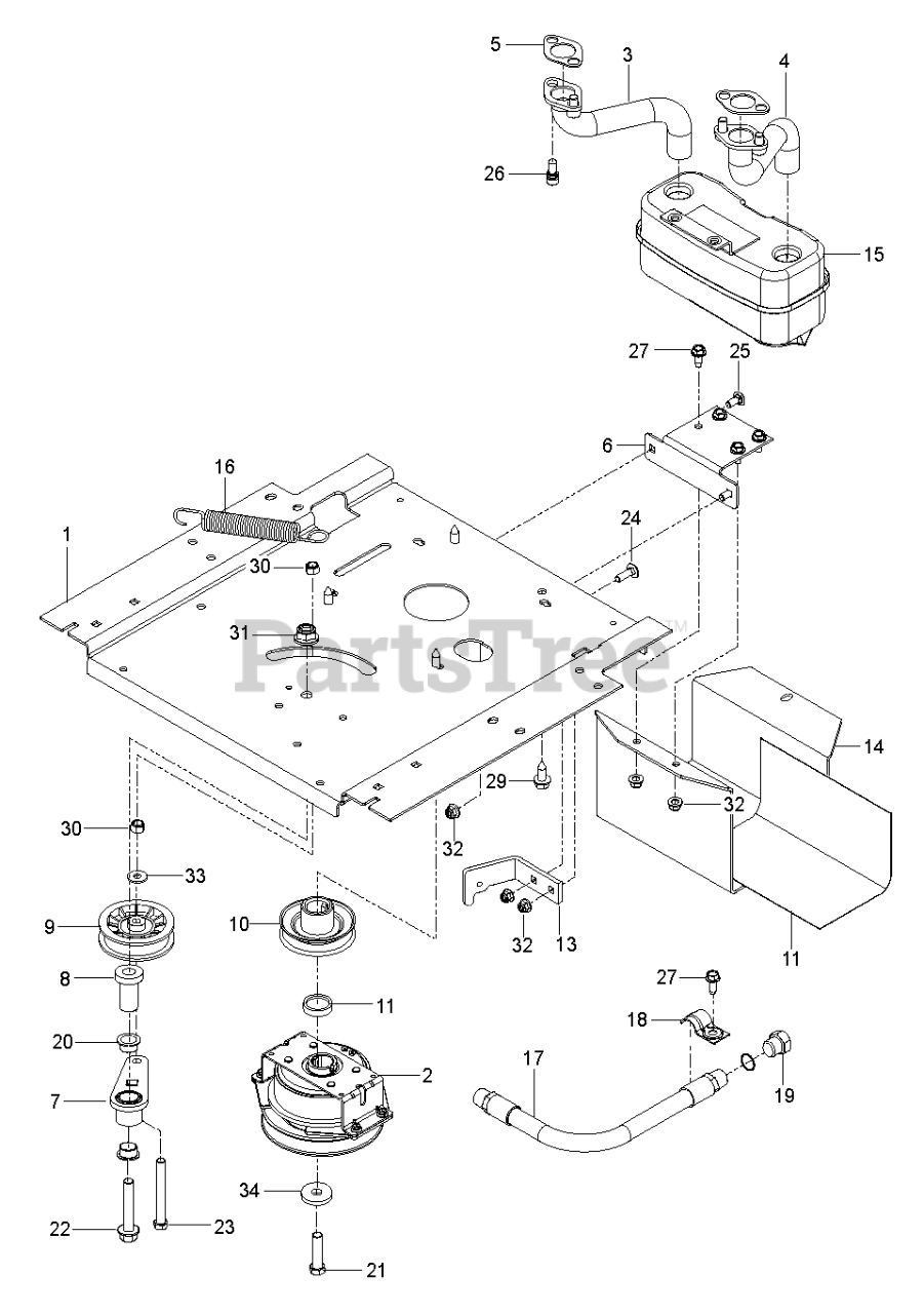 Husqvarna Rz 5426 967003601 01 Husqvarna 54 Zero Turn Mower 2013 10 Engine Mounting 8039