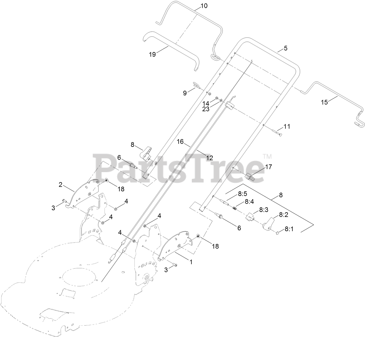 Toro 21761 - Toro 55cm Recycler Walk-Behind Mower with SmartStow (SN ...