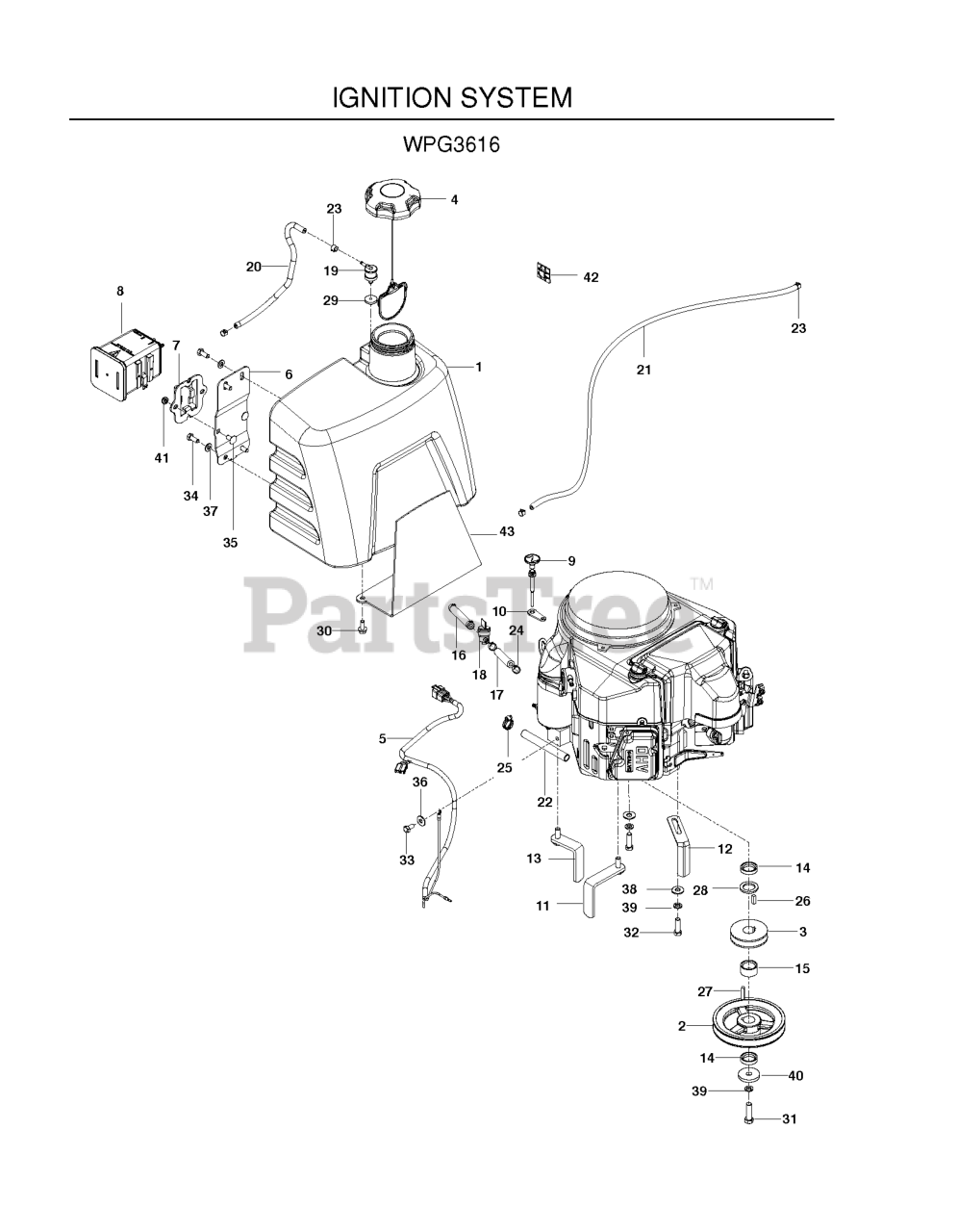 Husqvarna Wgp 3616 966638501 Husqvarna 36 Walk Behind Mower 2010 10 Ignition System Parts