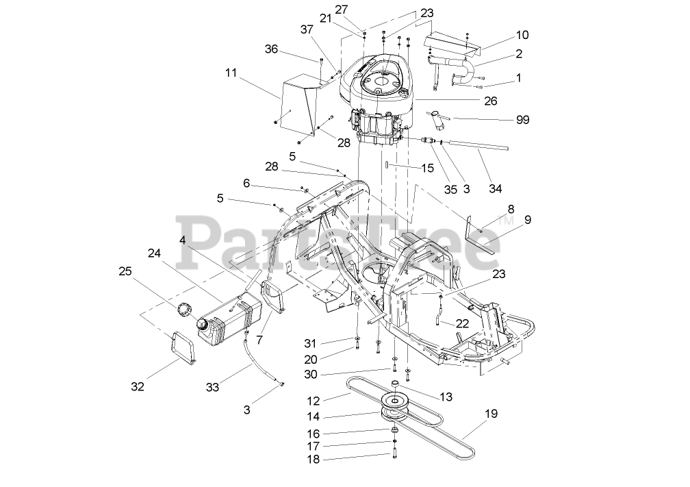 Toro 70186 (13-32 H) - Toro Rear-Engine Riding Mower (SN: 240000001 ...