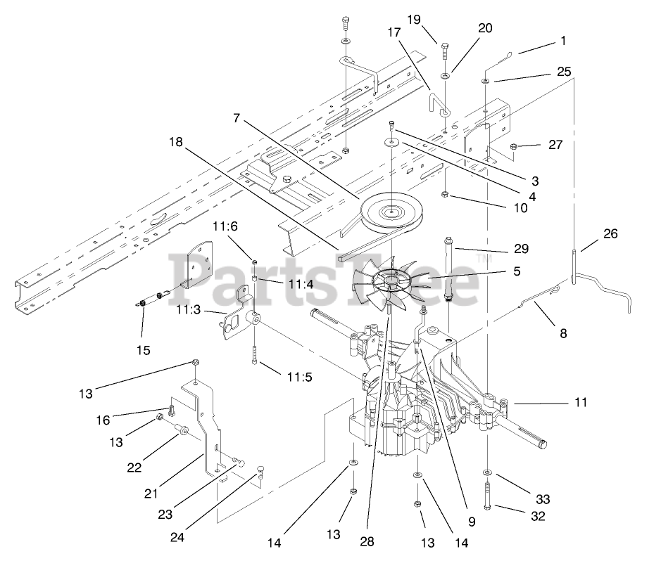 Toro 71196 (16-44 HXL) - Toro Lawn Tractor (SN: 089000001 - 089999999 ...