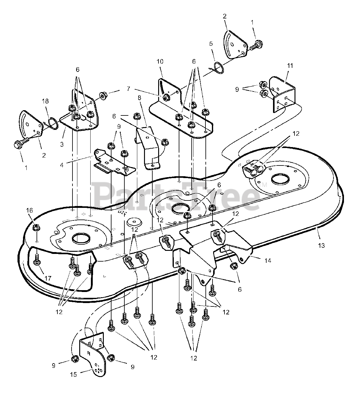 Murray 46102x6a Murray Ultra 46 Lawn Tractor 1999 Mower Housing Parts Lookup With Diagrams