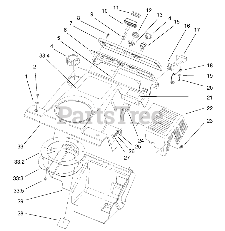 Toro 38445 (ccr 3650) - Toro Snow Thrower (sn: 200012328 - 200999999 