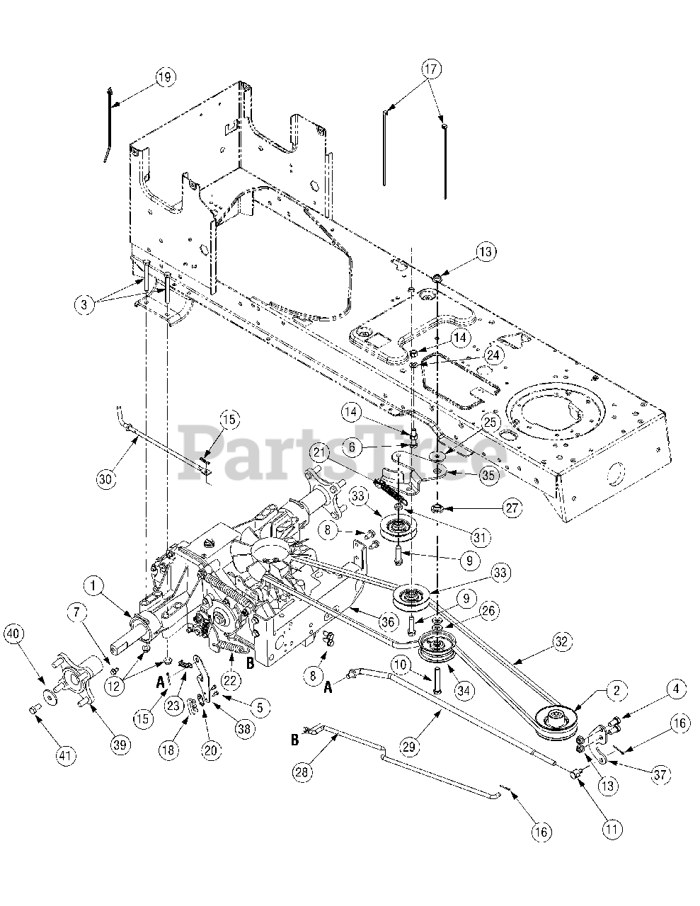 Cub cadet lt 1554 drive belt sale