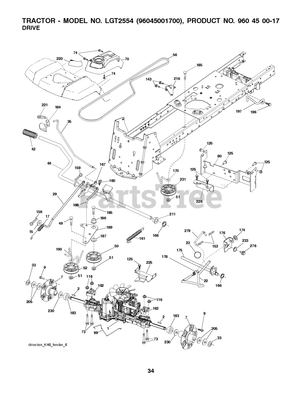 Husqvarna LGT 2554 (960450017-00) - Husqvarna 54