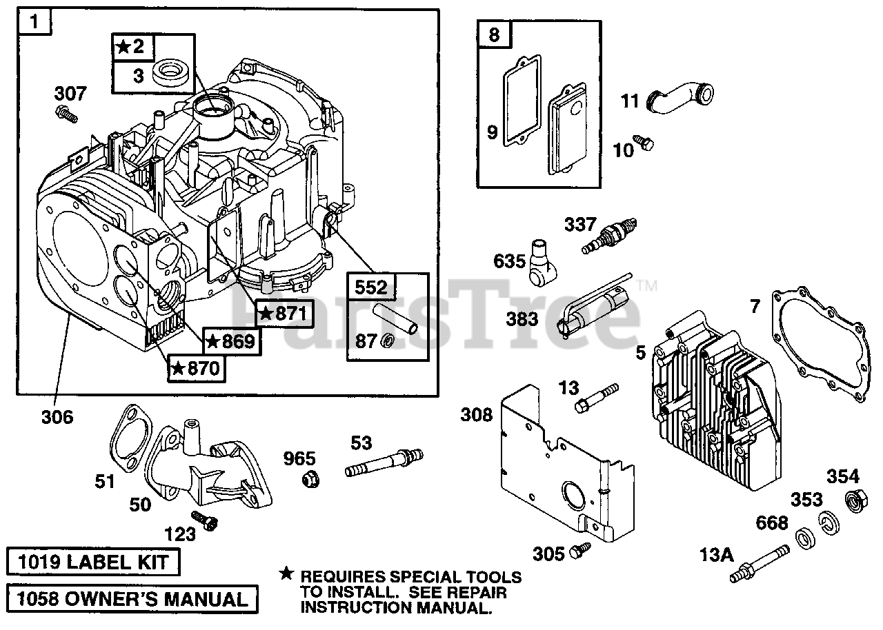 Briggs & Stratton 28A707-0122-02 - Briggs & Stratton Vertical Engine ...