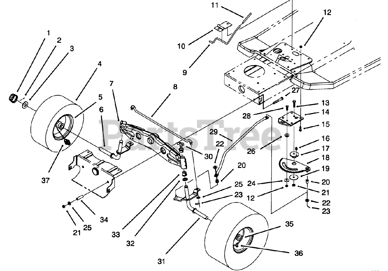 Toro 71184 (12-38 XL) - Toro Lawn Tractor (SN: 049000001 - 049999999 ...