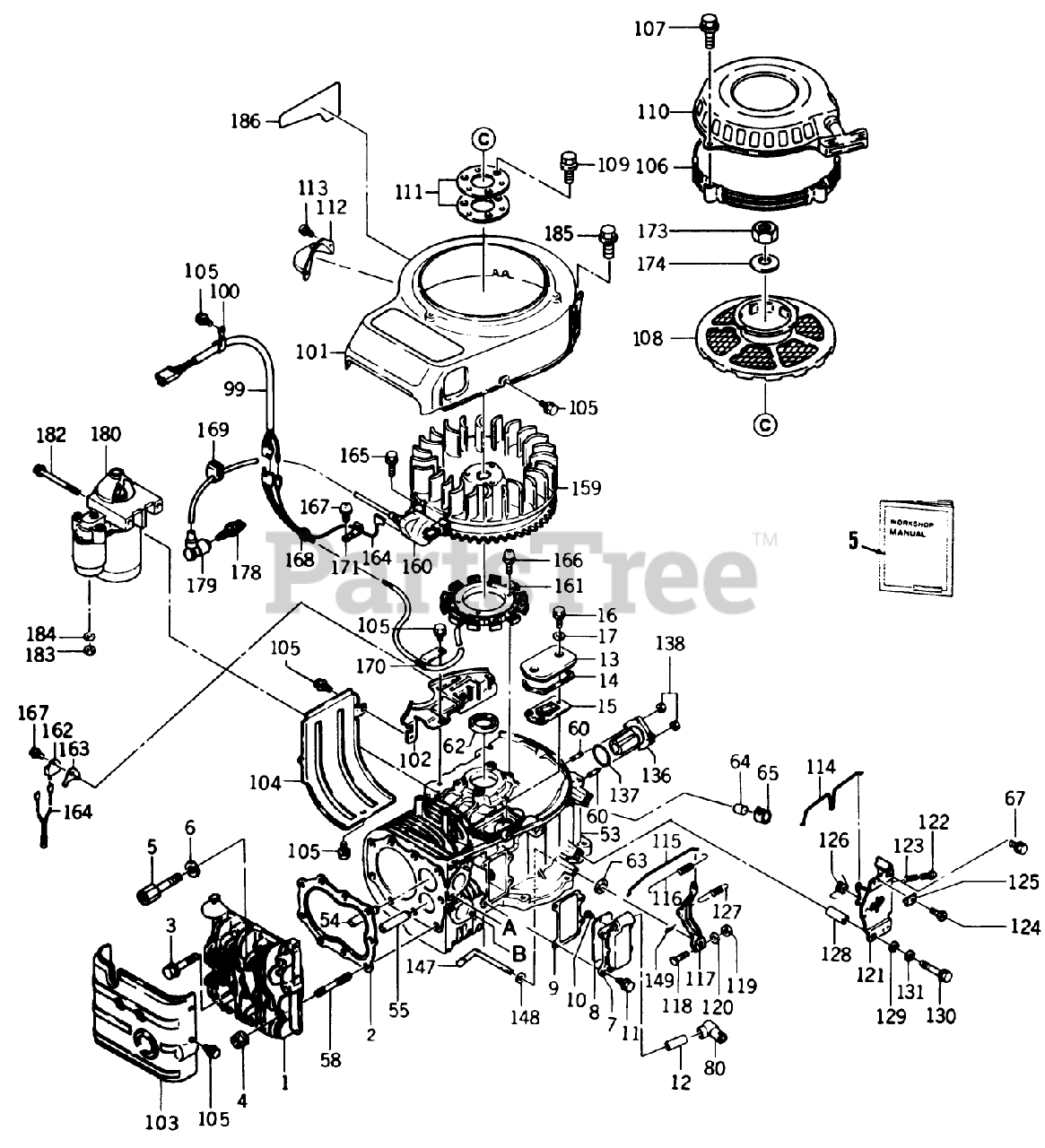 Toro 33-08B503 (108-5) - Toro Rear-Engine Riding Mower (1987) KAWASAKI ...