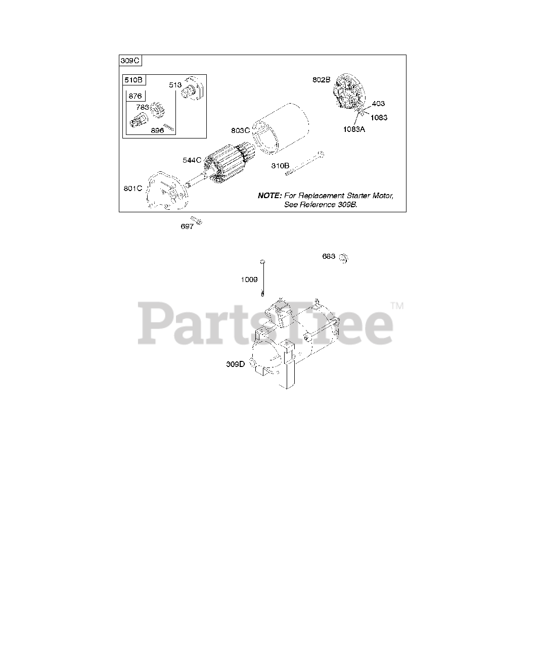 Briggs & Stratton 350447-1075-A1 - Briggs & Stratton Horizontal Engine ...