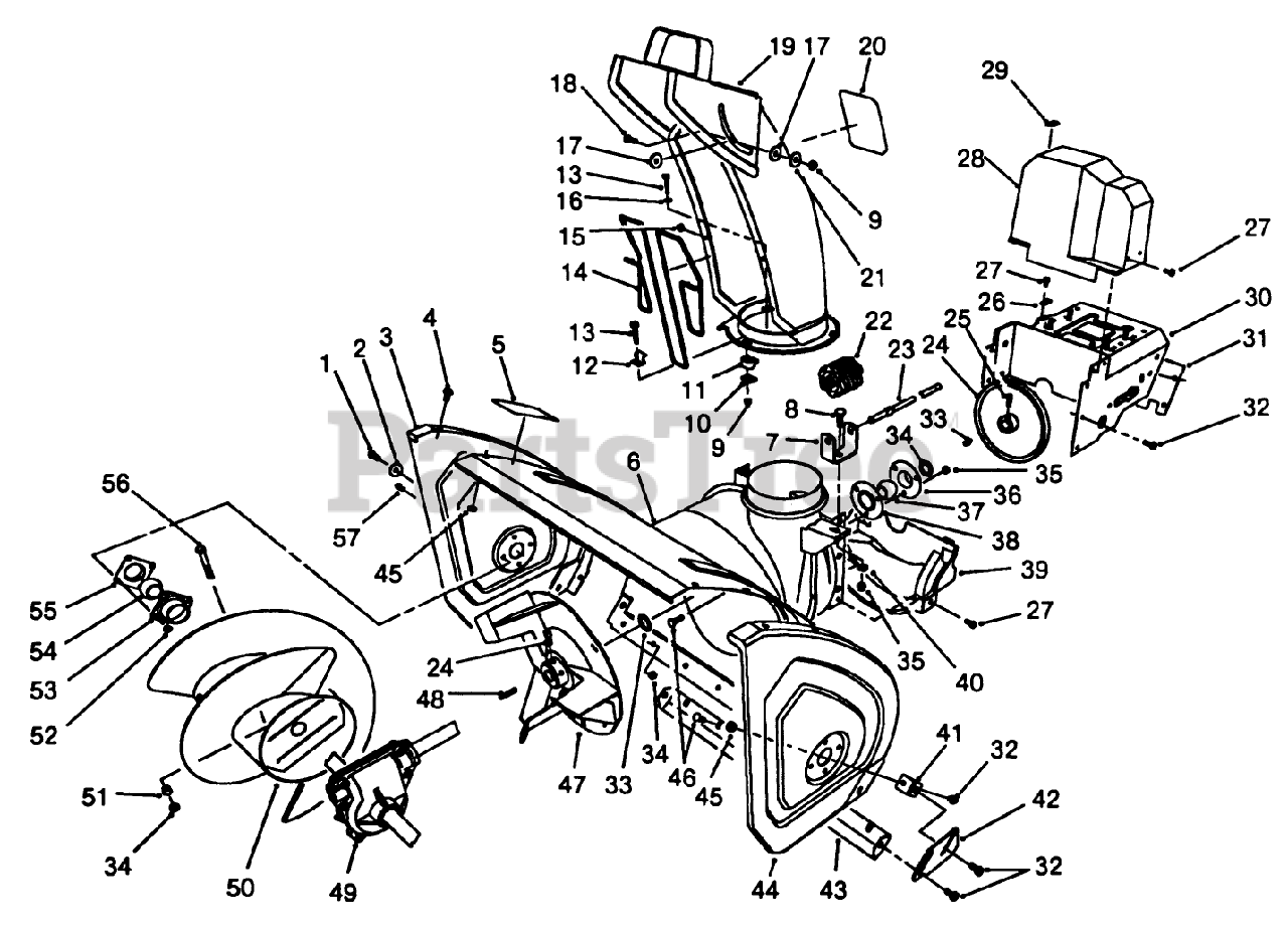 Toro 38520 (724) Toro 24" Power Shift Snow Thrower (SN 008000001