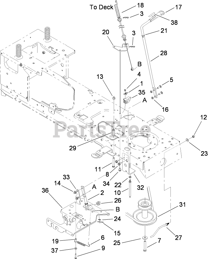 Toro 13AX61RH544 (LX 465) - Toro Lawn Tractor (SN: 1A117H10393 & Above ...