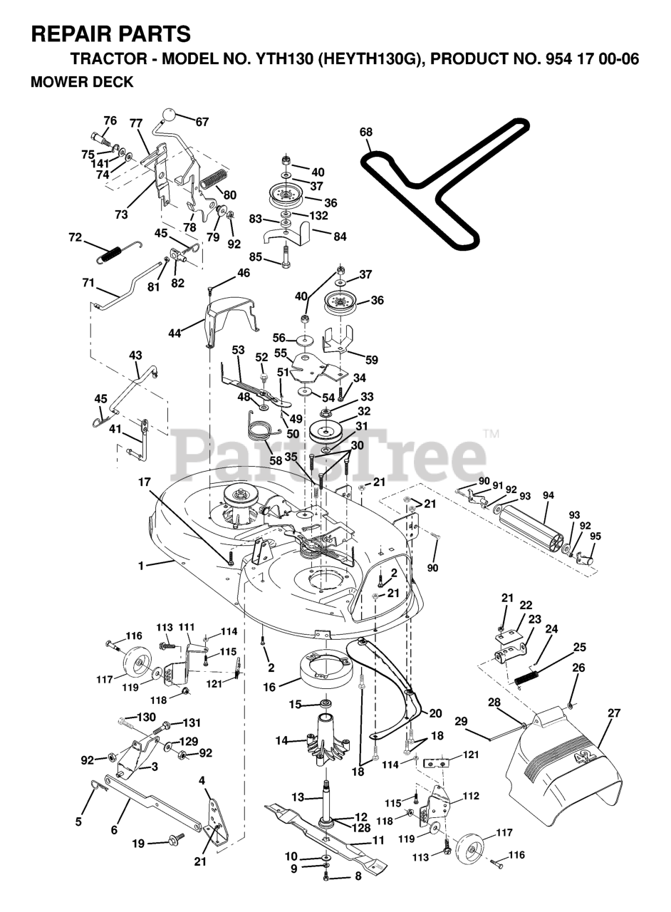 Husqvarna YTH 130 (954170006-G) - Husqvarna Yard Tractor (1998-12 ...