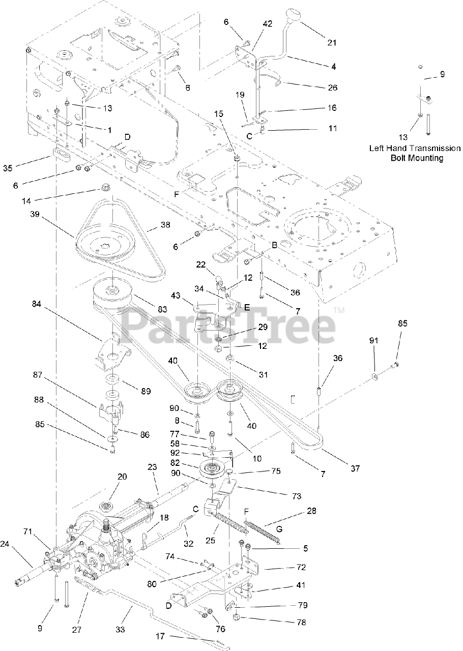 Toro lx425 2025 drive belt