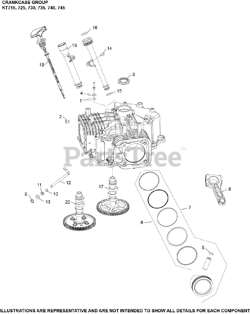 Kohler KT715-3024 - Kohler 7000 Series Engine, Made for Kubota, 20hp ...