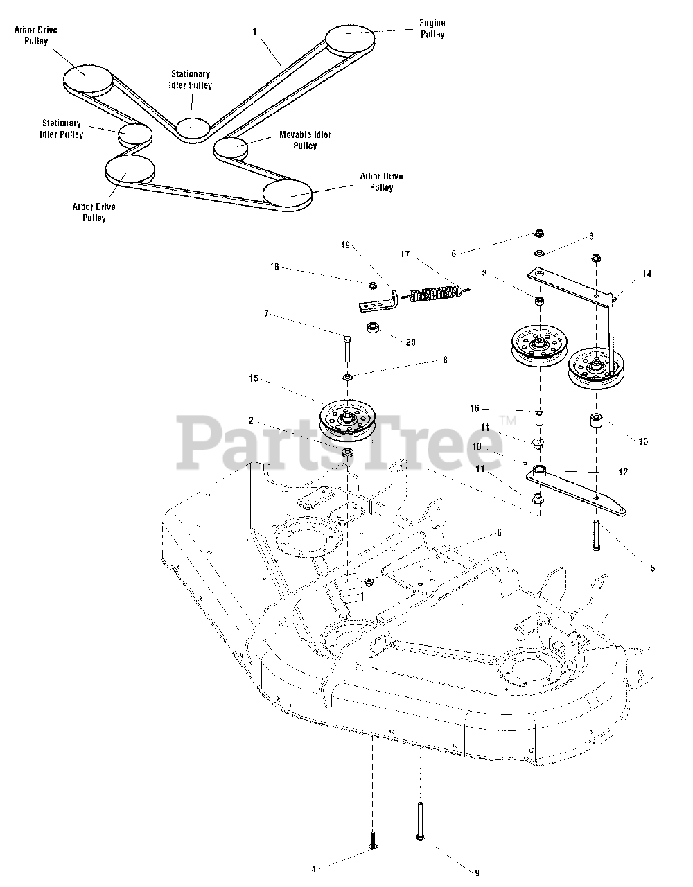 Snapper 400z B2450 5900706 Snapper 50 Zero Turn Mower 24hp 44 And 50 Mower Deck Belt 9812