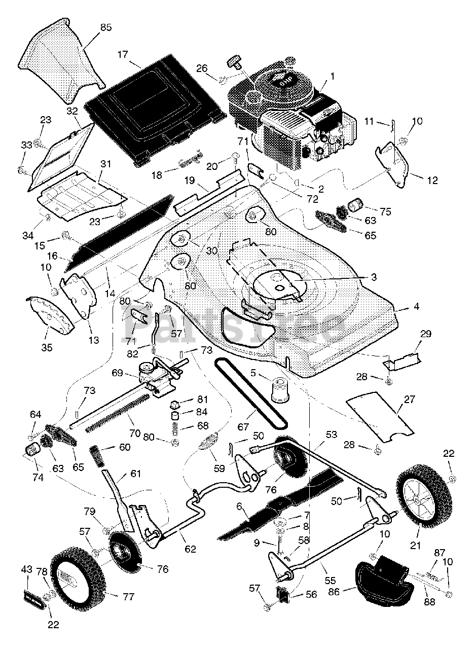 Scotts 21865x7A Scotts 21" WalkBehind Mower (1996) Mower Housing