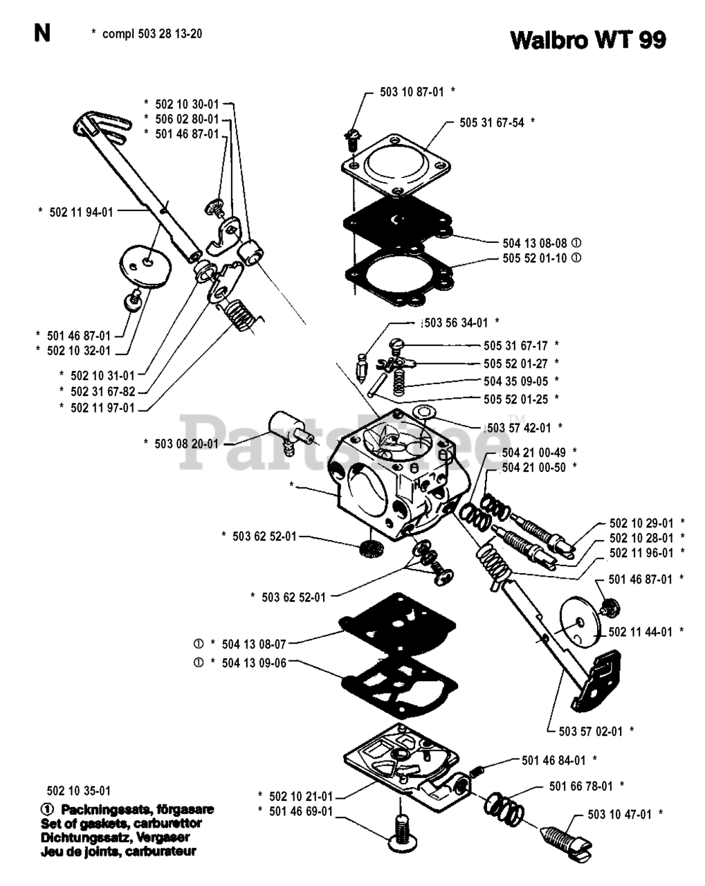 Husqvarna 245 R Husqvarna String Trimmer Sn 19941400001 19962200000 Carburetor Details 6440