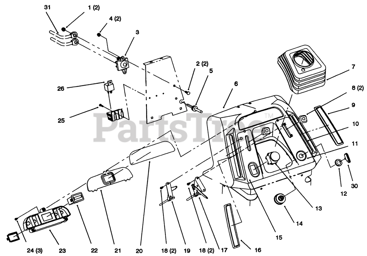 Toro 72083 (266-H) - Toro Yard Tractor (SN: 049000001 - 049999999 ...