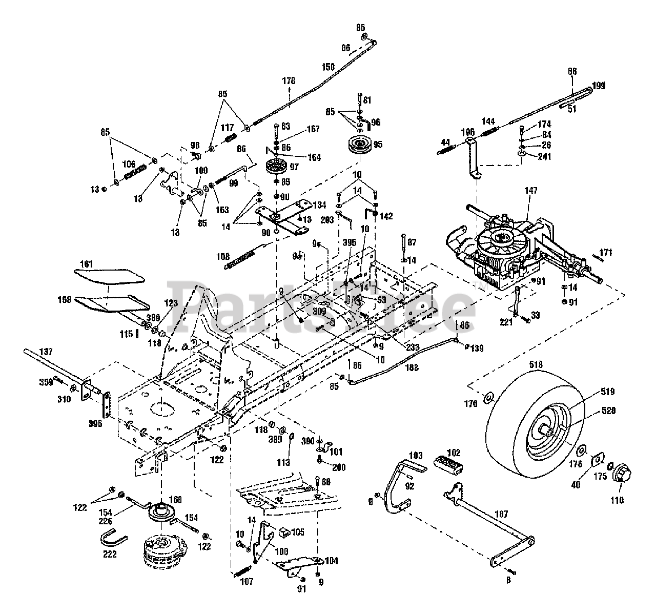 Troy-Bilt 13104 - Troy-Bilt Hydro LTX Lawn Tractor (SN: 131040100101 ...