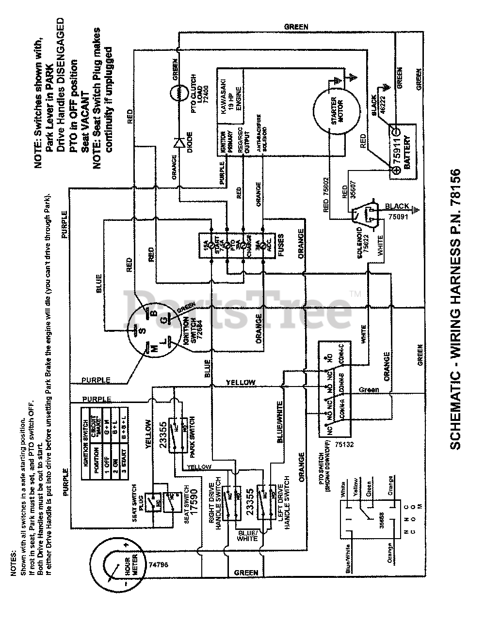 Zero Turn Mower Wiring Diagram