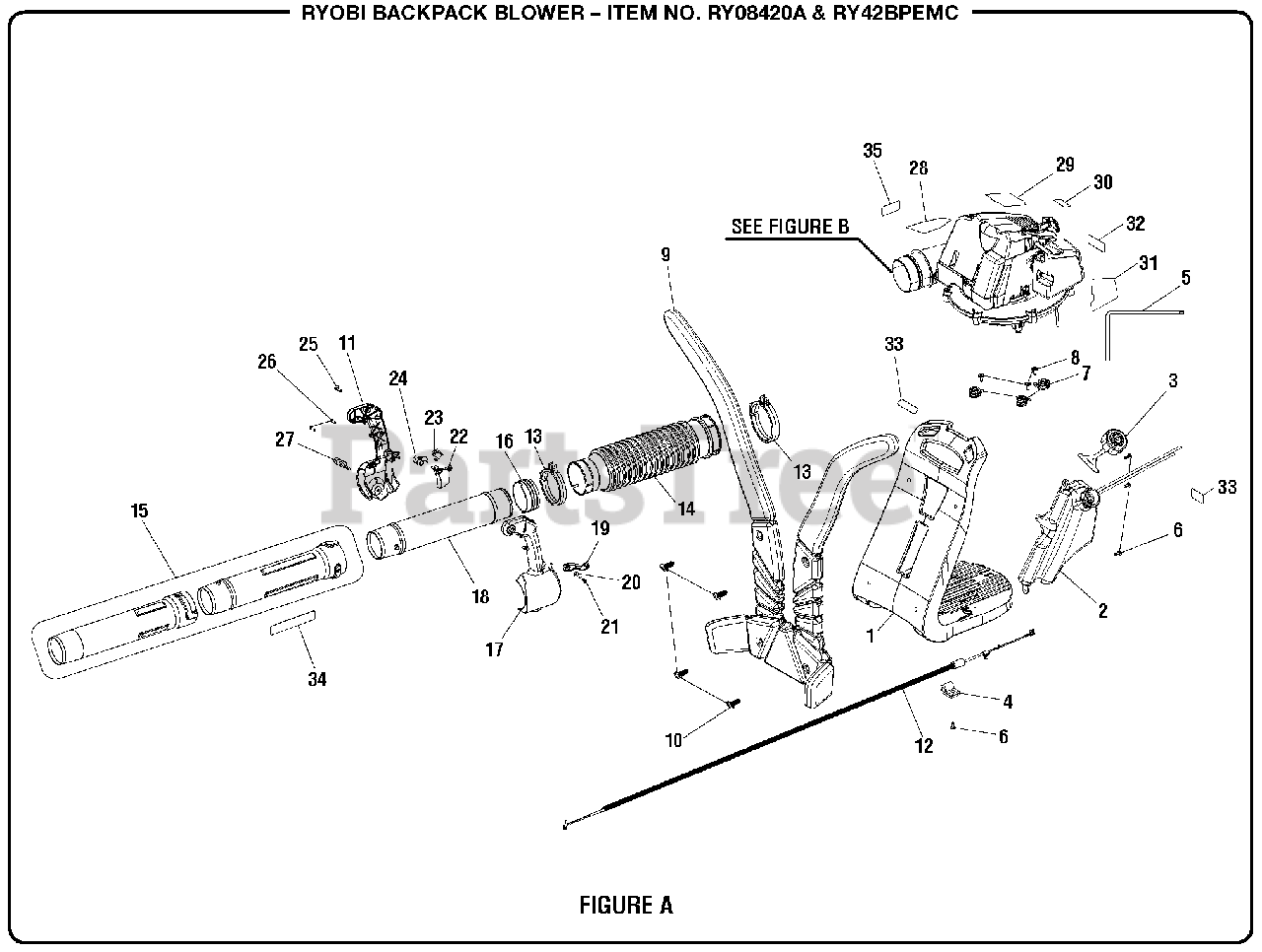 Ryobi Parts On The Figure A Diagram For Ry 42 Bpemc 090156012 Ryobi