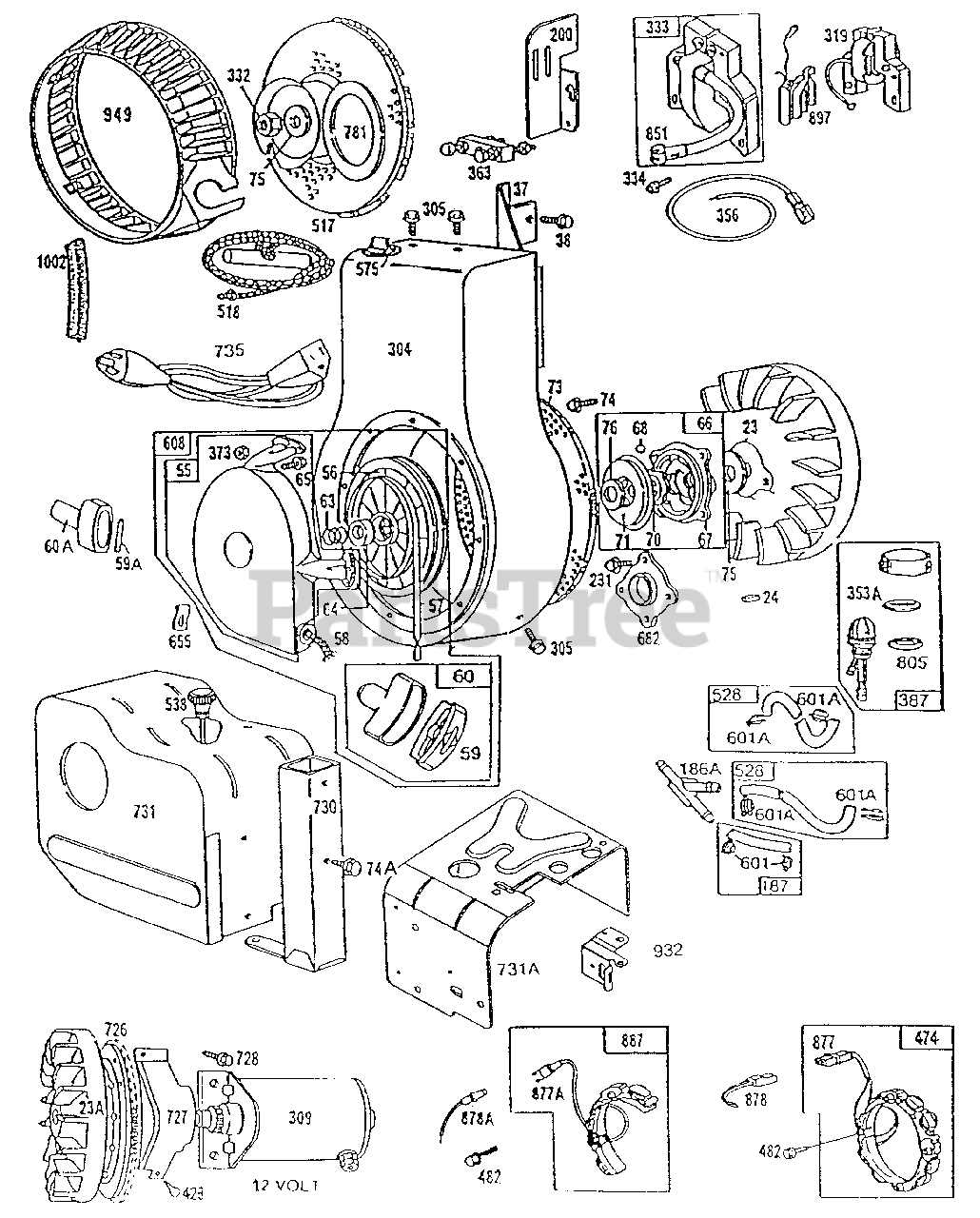 Briggs & Stratton 170401230101 Briggs & Stratton Horizontal Engine