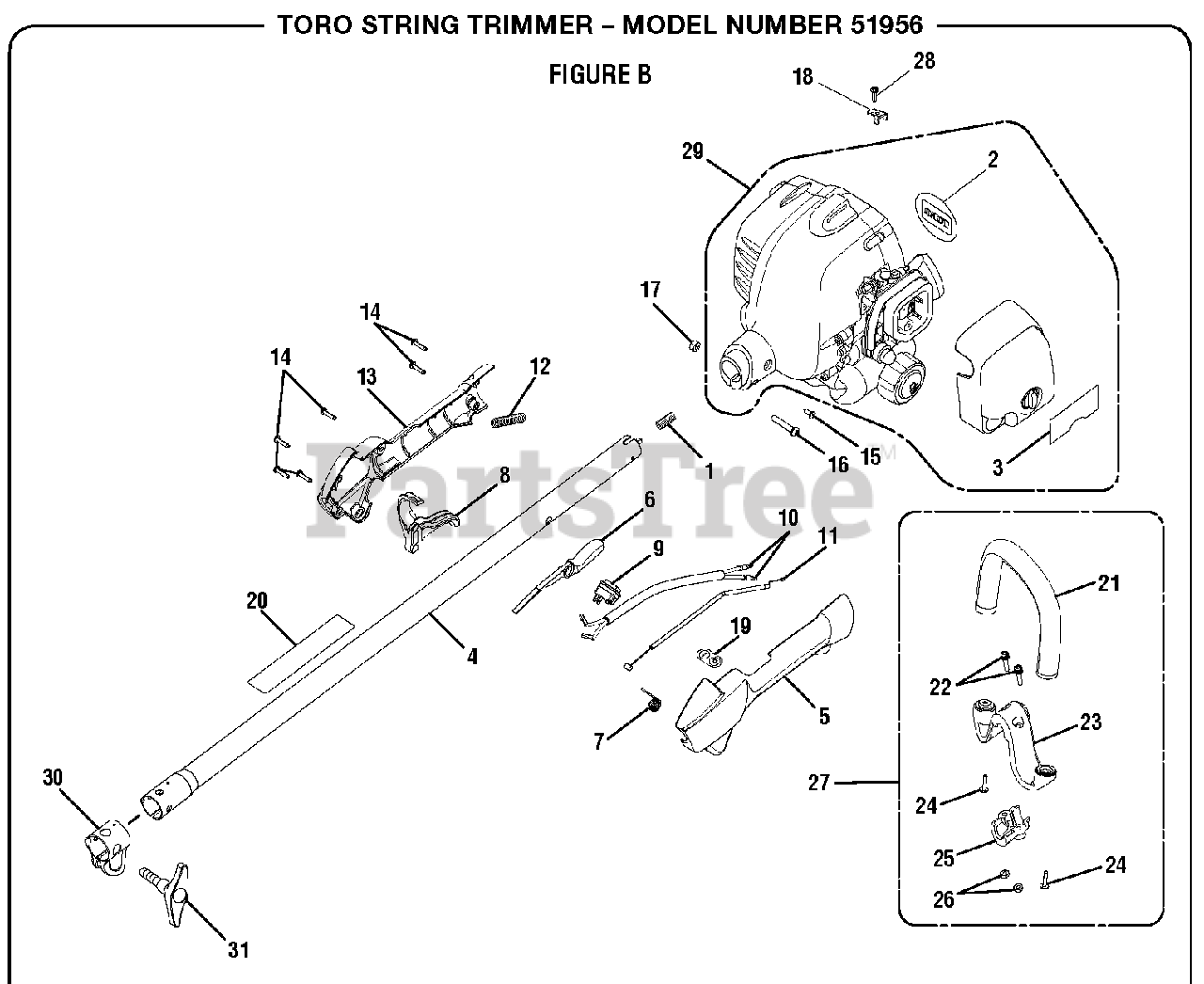 Toro Gas Trimmer Parts Diagram