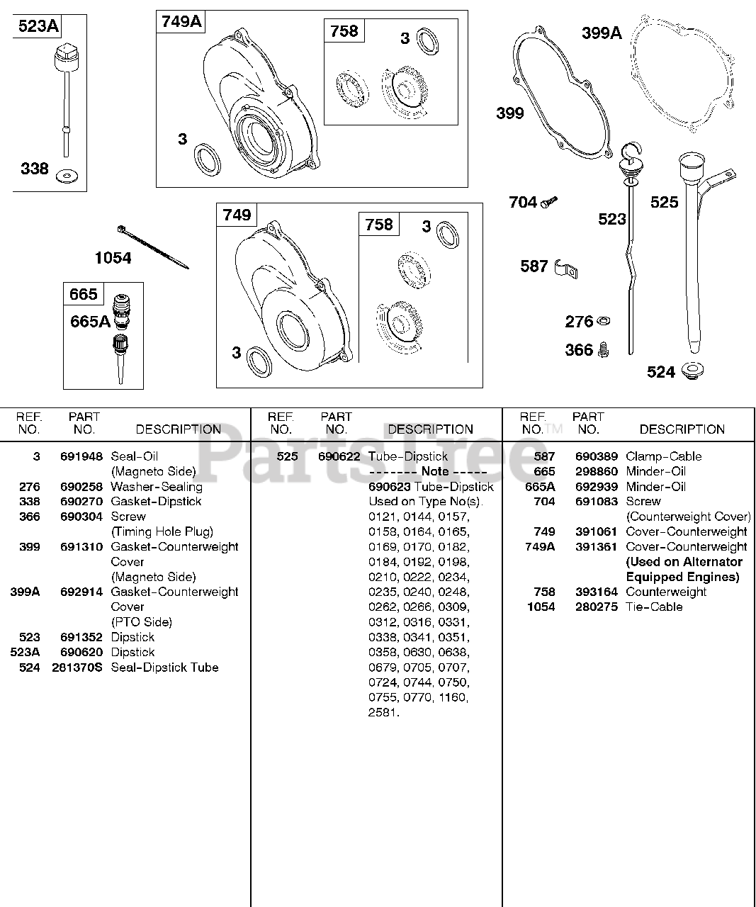 Briggs & Stratton 326431-0171-XX - Briggs & Stratton Horizontal Engine ...